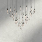 58" / Bronze Soltaire Round Chandelier 17", 24", 36", 58"