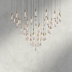 58" / Brass Soltaire Round Chandelier 17", 24", 36", 58"