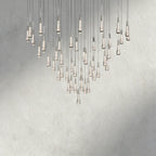 58" / Nickle Soltaire Round Chandelier 17", 24", 36", 58"