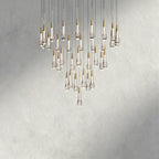 36" / Brass Soltaire Round Chandelier 17", 24", 36", 58"