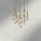 24" / Brass Soltaire Round Chandelier 17", 24", 36", 58"