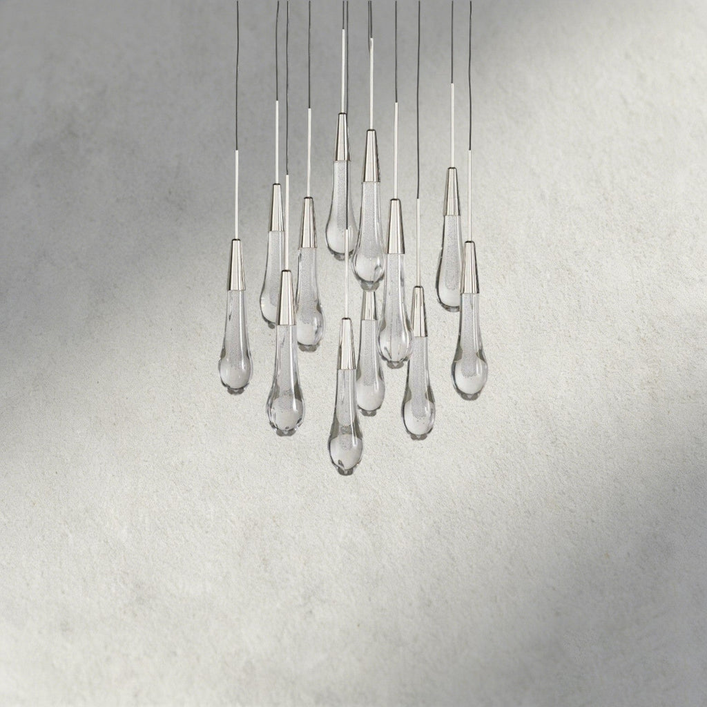 17" / Nickle Soltaire Round Chandelier 17", 24", 36", 58"