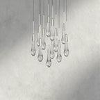 17" / Nickle Soltaire Round Chandelier 17", 24", 36", 58"