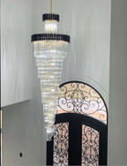 Spiral Crystal Chandelier For Foyer/ Staircase-Chandeliers-Manorlights