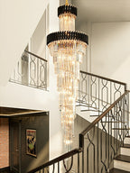 Spiral Crystal Chandelier For Foyer/ Staircase-Chandeliers-Manorlights