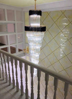 Spiral Crystal Chandelier For Foyer/ Staircase-Chandeliers-Manorlights