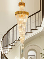 Spiral Crystal Chandelier For Foyer/ Staircase-Chandeliers-Manorlights