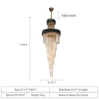 Spiral Crystal Chandelier For Foyer/ Staircase-Chandeliers-Manorlights