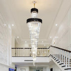 Spiral Crystal Chandelier For Foyer/ Staircase-Chandeliers-Manorlights
