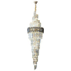 Spiral High Ceiling Light Fixture Long Crystal Chandelier For Foyer Staircase/ Living Room-Chandeliers- -  Manorlights- -  Manorlights