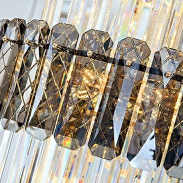 Spiral High Ceiling Light Fixture Long Crystal Chandelier For Foyer Staircase/ Living Room-Chandeliers- -  Manorlights- -  Manorlights