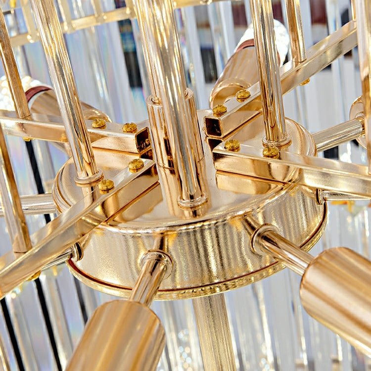 Spiral High Ceiling Light Fixture Long Crystal Chandelier For Foyer Staircase/ Living Room-Chandeliers- -  Manorlights- -  Manorlights