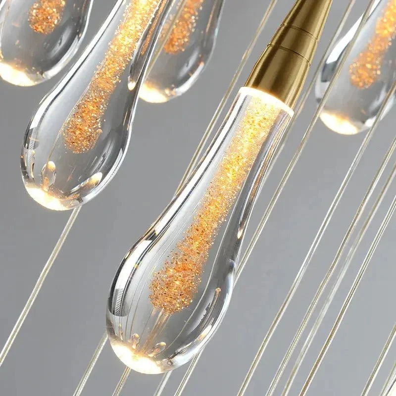 Spiral Raindrop Staircase Ceiling Lighting - 1 LightsWarm White 3000kManorlights