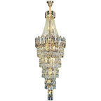 Stylish Foyer Long Staircase Chandelier Large Crystal Ceiling Lighting Fixture For Living Room Decoration-Chandeliers- -  Manorlights- -  Manorlights