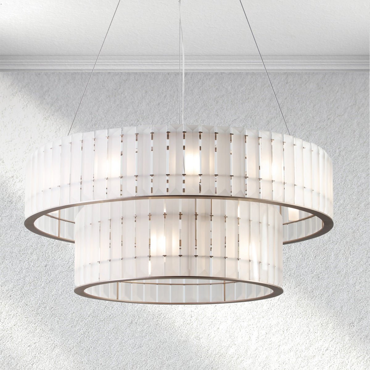 Swaroevan Parallel Round Chandelier - Double LayerManorlights