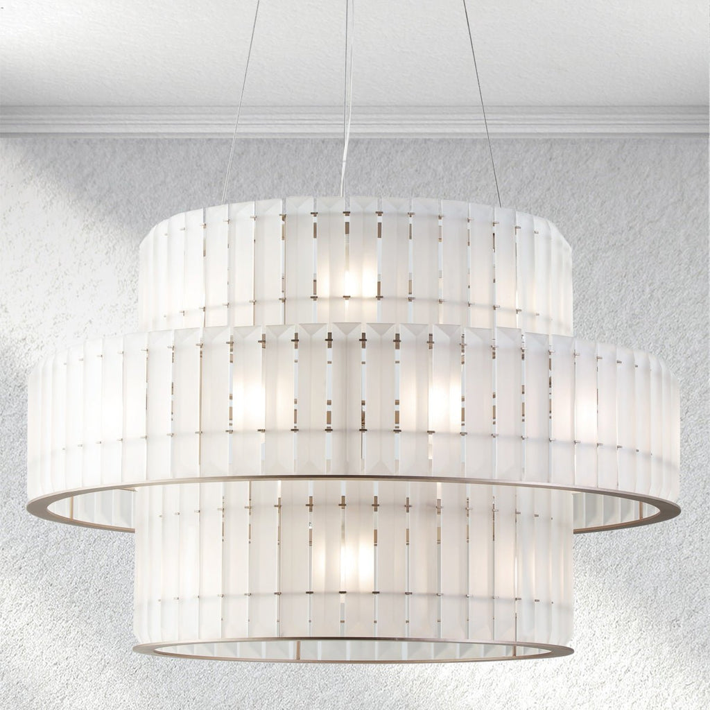 Swaroevan Parallel Round Chandelier - Triple LayerManorlights