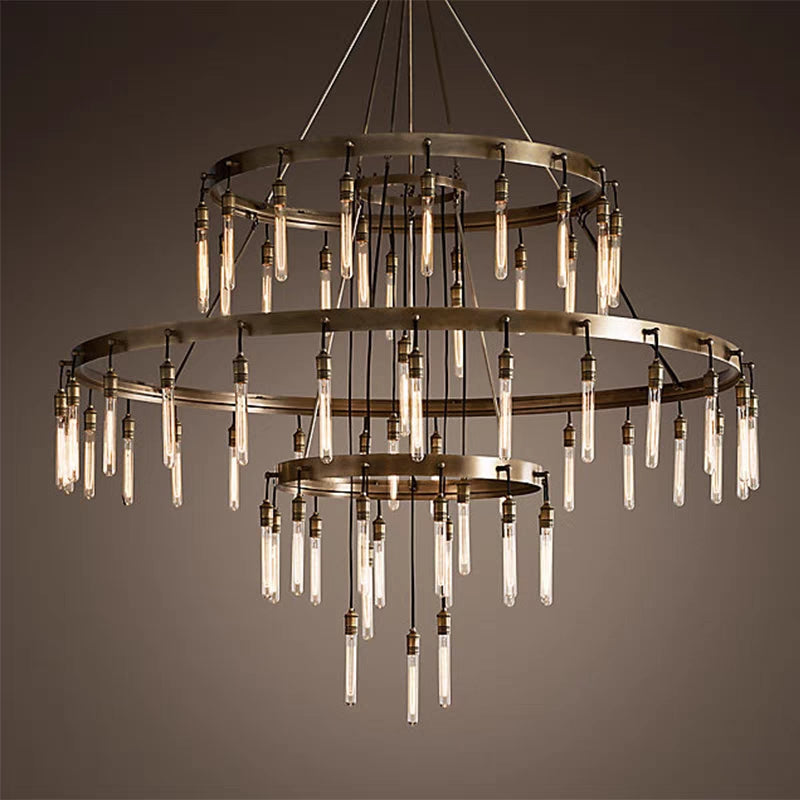 Retro-Inspired Metal Pendant Light Chandelier for Living Room/Bedroom/Staircase/Villa-Manorlights