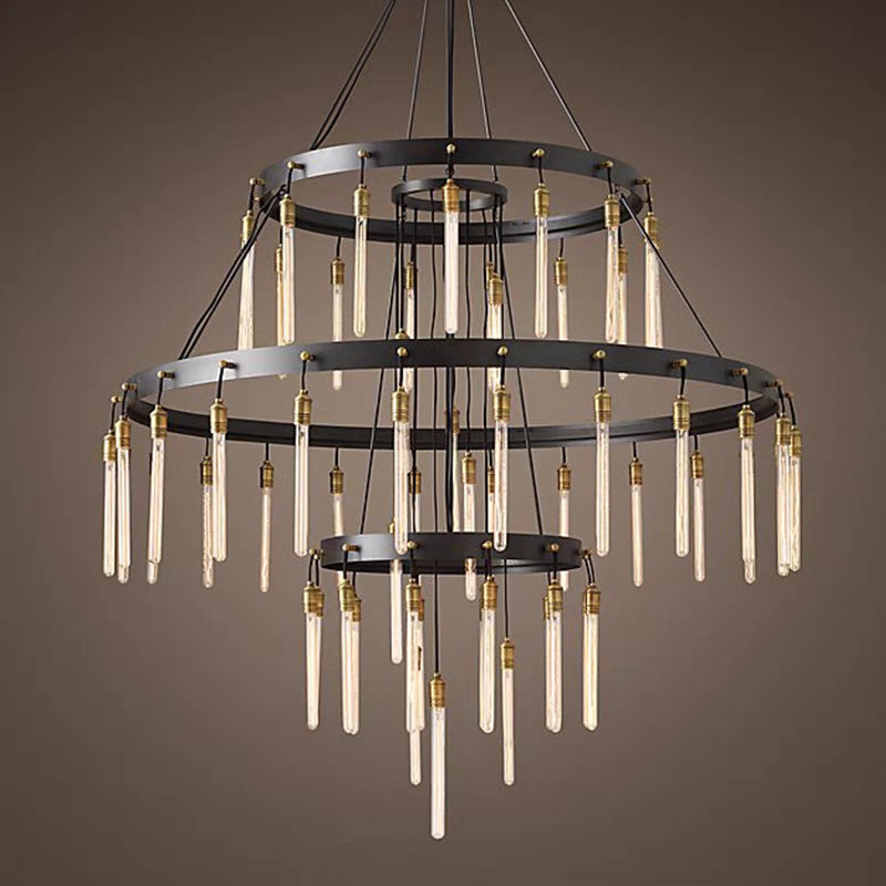 Retro-Inspired Metal Pendant Light Chandelier for Living Room/Bedroom/Staircase/Villa-Manorlights