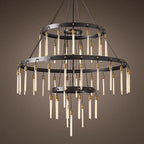 Retro-Inspired Metal Pendant Light Chandelier for Living Room/Bedroom/Staircase/Villa-Manorlights