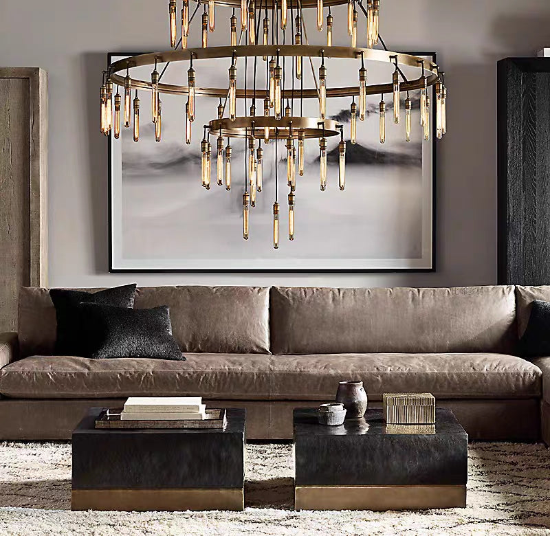 Retro-Inspired Metal Pendant Light Chandelier for Living Room/Bedroom/Staircase/Villa-Manorlights