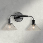 Bronze / Clear Theron Double Sconce