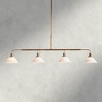 Brass / 50" / Milk Theron Linear Chandelier 50", 60"