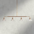 Brass / 50" / Clear Theron Linear Chandelier 50", 60"