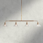 Brass / 50" / Clear Theron Linear Chandelier 50", 60"