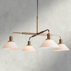 Brass / Milk Theron Round Chandelier