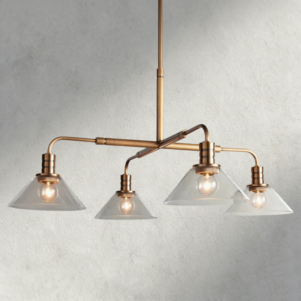 Brass / Clear Theron Round Chandelier