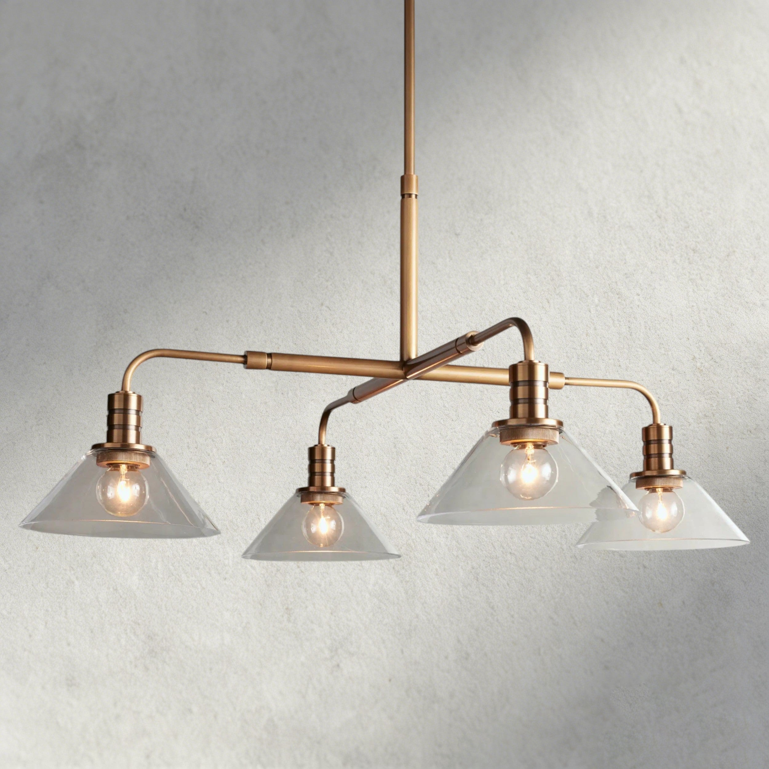 Brass / Clear Theron Round Chandelier