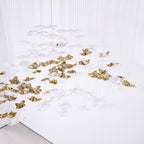 Tidal Art Glass Chandelier (With Canopy) - ∅ 58.3″ x H 118.1″Clear & GoldWarm Light -  Manorlights