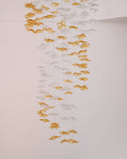 Tidal Art Glass Chandelier (With Canopy) - ∅ 58.3″ x H 118.1″Clear & GoldWarm Light -  Manorlights