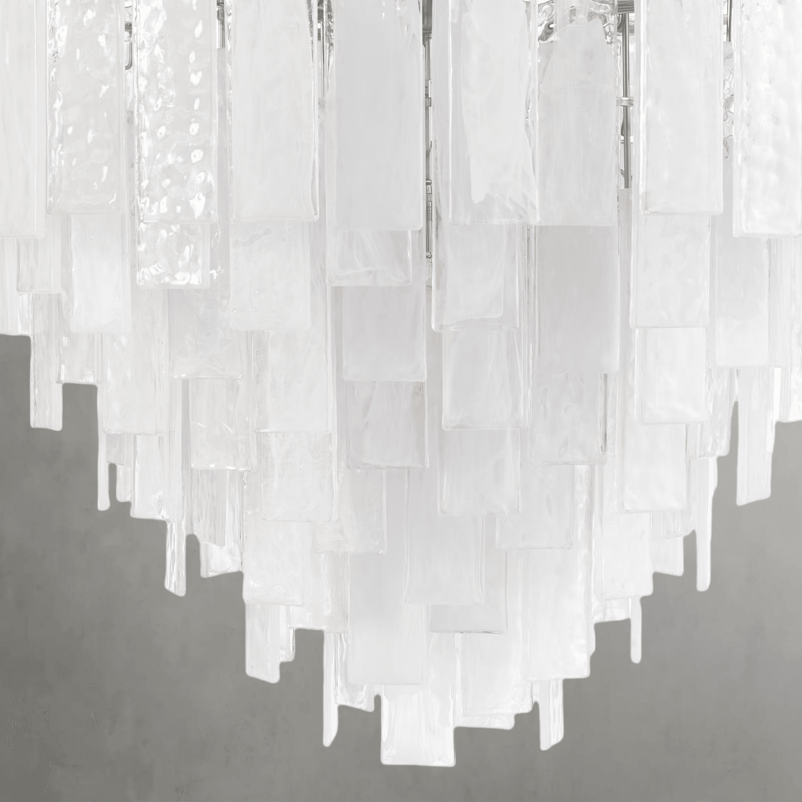 Tidelle Nickel Clear Glass Chandelier Large - Manorlights