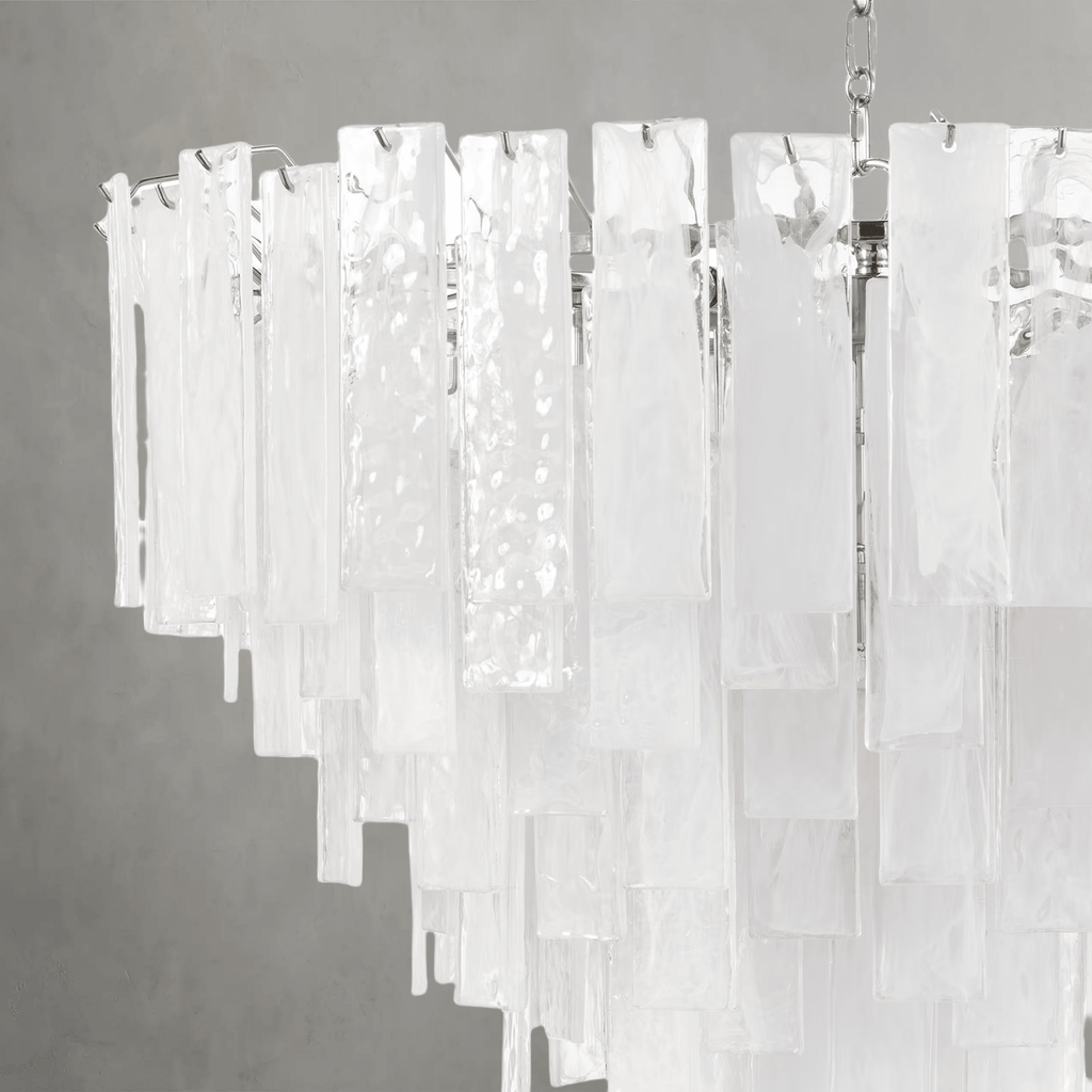 Tidelle Nickel Clear Glass Chandelier Large - Manorlights