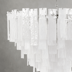 Tidelle Nickel Clear Glass Chandelier Large - Manorlights