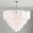 Tidelle Nickel Clear Glass Chandelier Large - Manorlights
