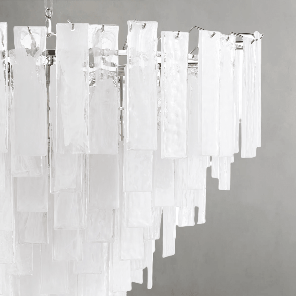 Tidelle Nickel Clear Glass Chandelier Large - Manorlights