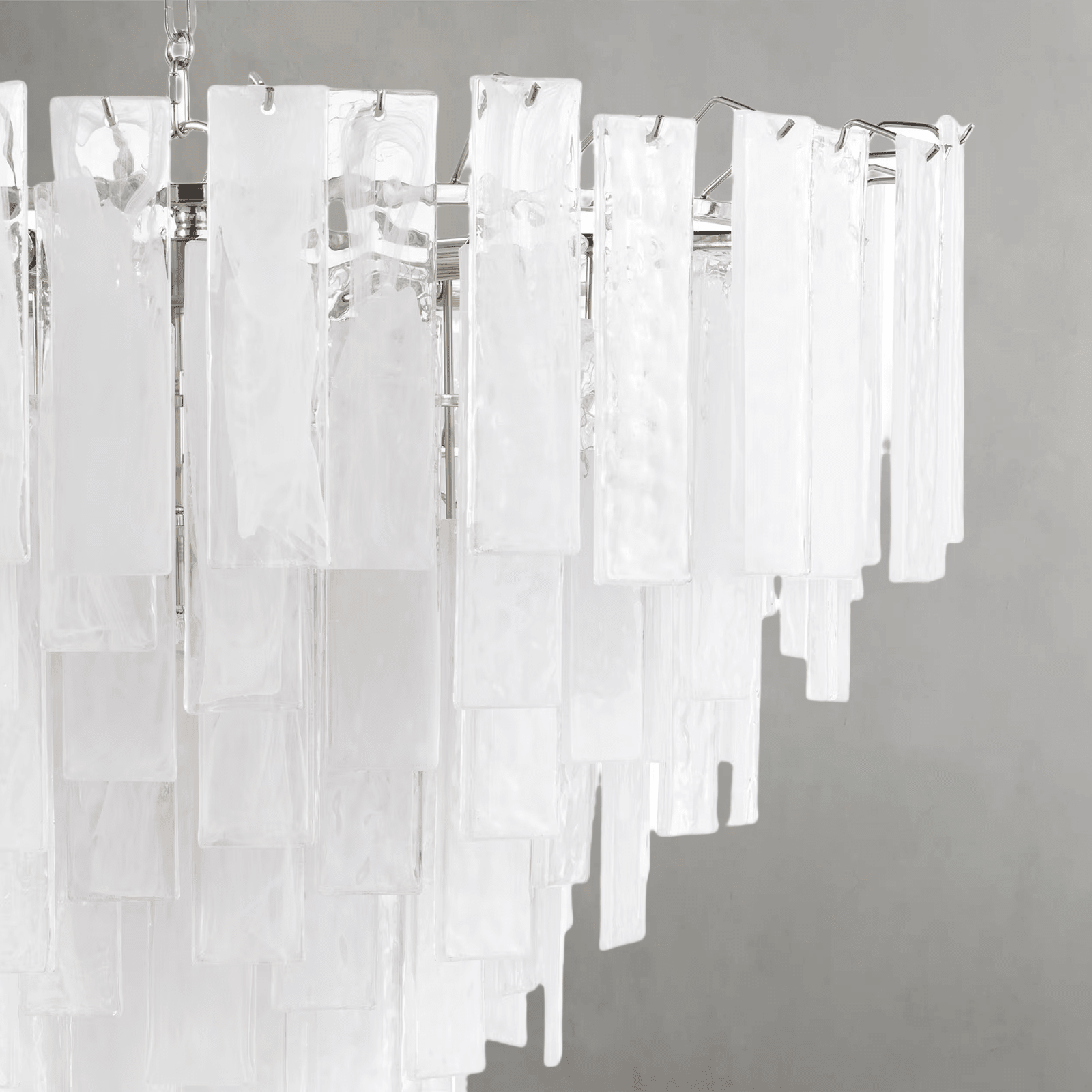 Tidelle Nickel Clear Glass Chandelier Large - Manorlights