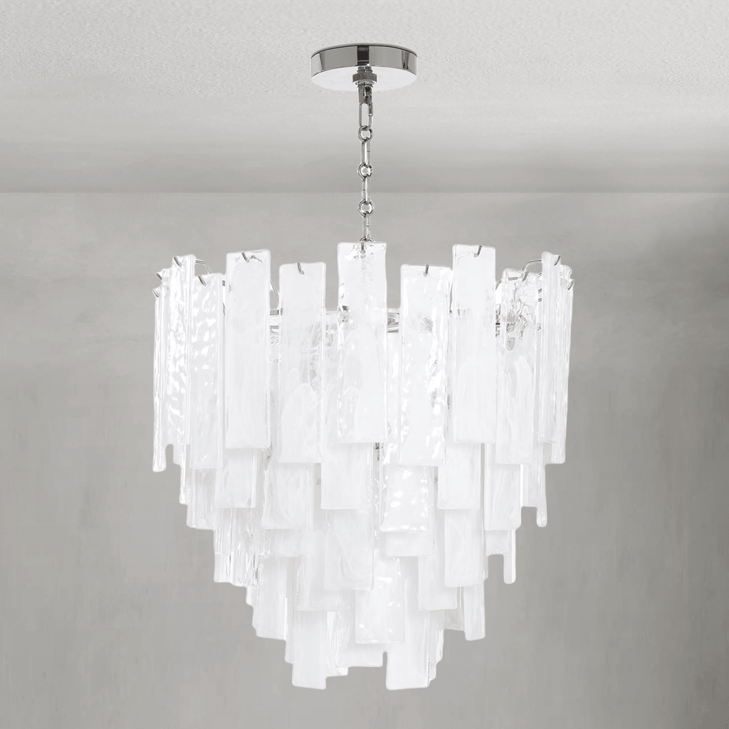 Tidelle Nickel Clear Glass Chandelier Small - Manorlights