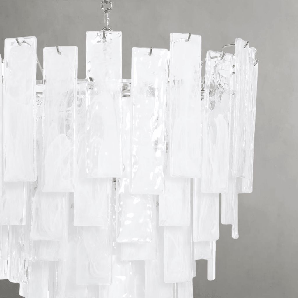 Tidelle Nickel Clear Glass Chandelier Small - Manorlights