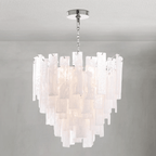 Tidelle Nickel Clear Glass Chandelier Small - Manorlights