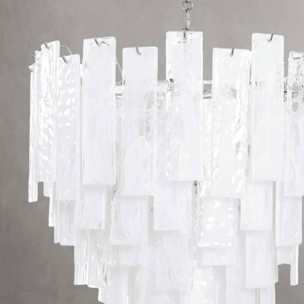 Tidelle Nickel Clear Glass Chandelier Small - Manorlights