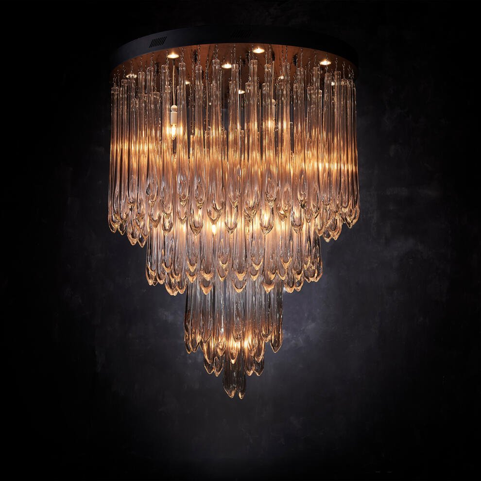 Tiffany Round Flushmount Pendant-Chandelier-Manorlights