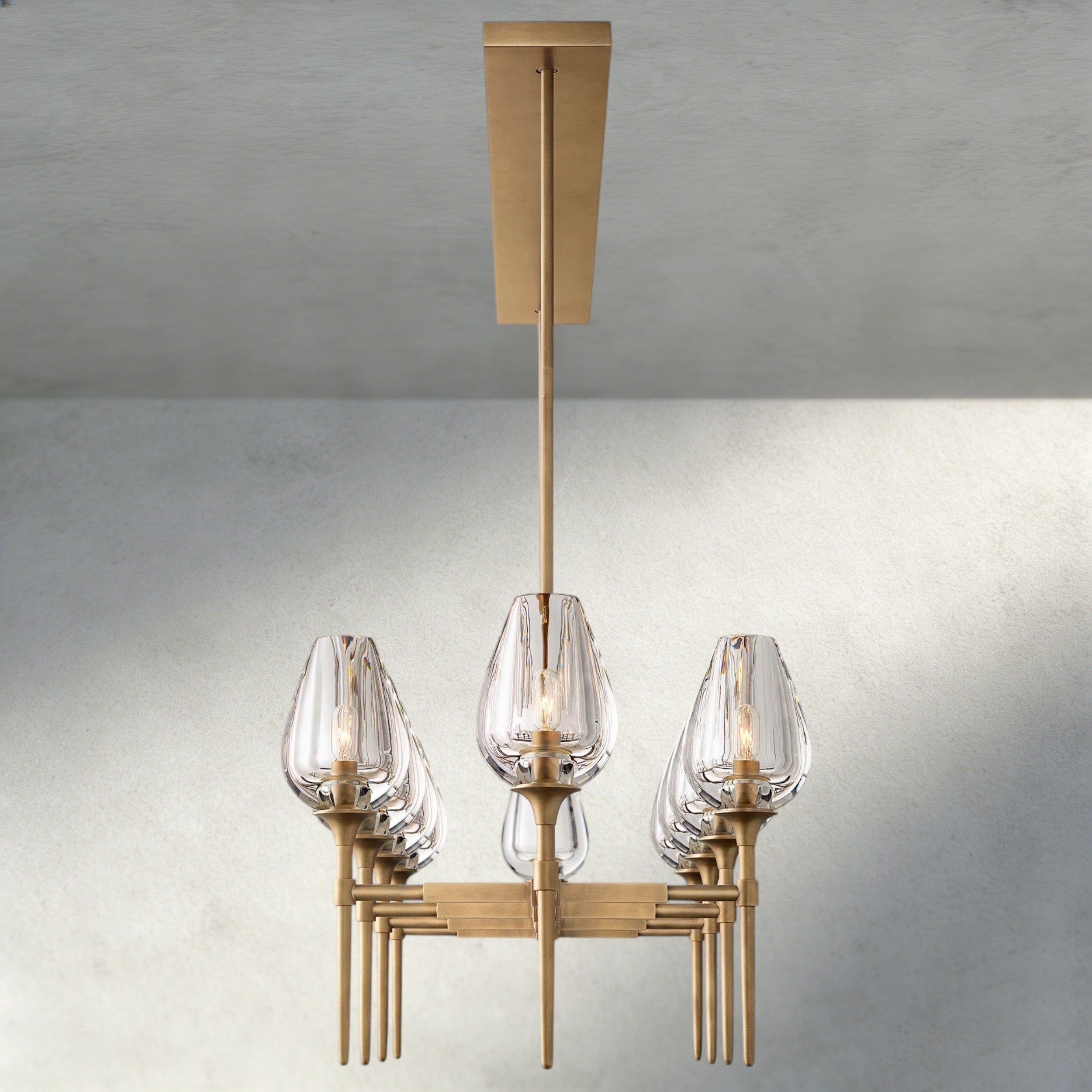 Tulip Linear Chandelier 52", 65"-chandelier-Manorlights