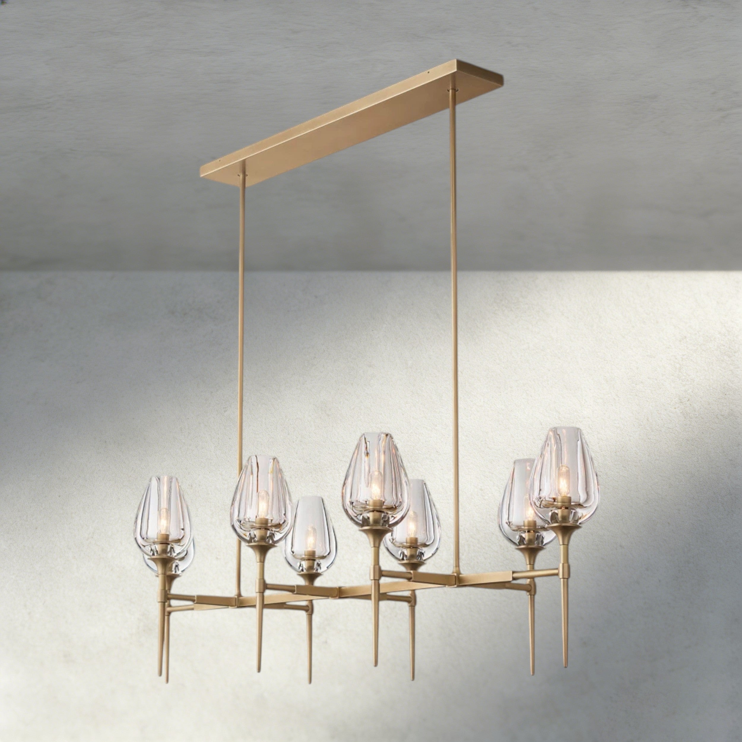 Tulip Linear Chandelier 52", 65"-chandelier-Manorlights