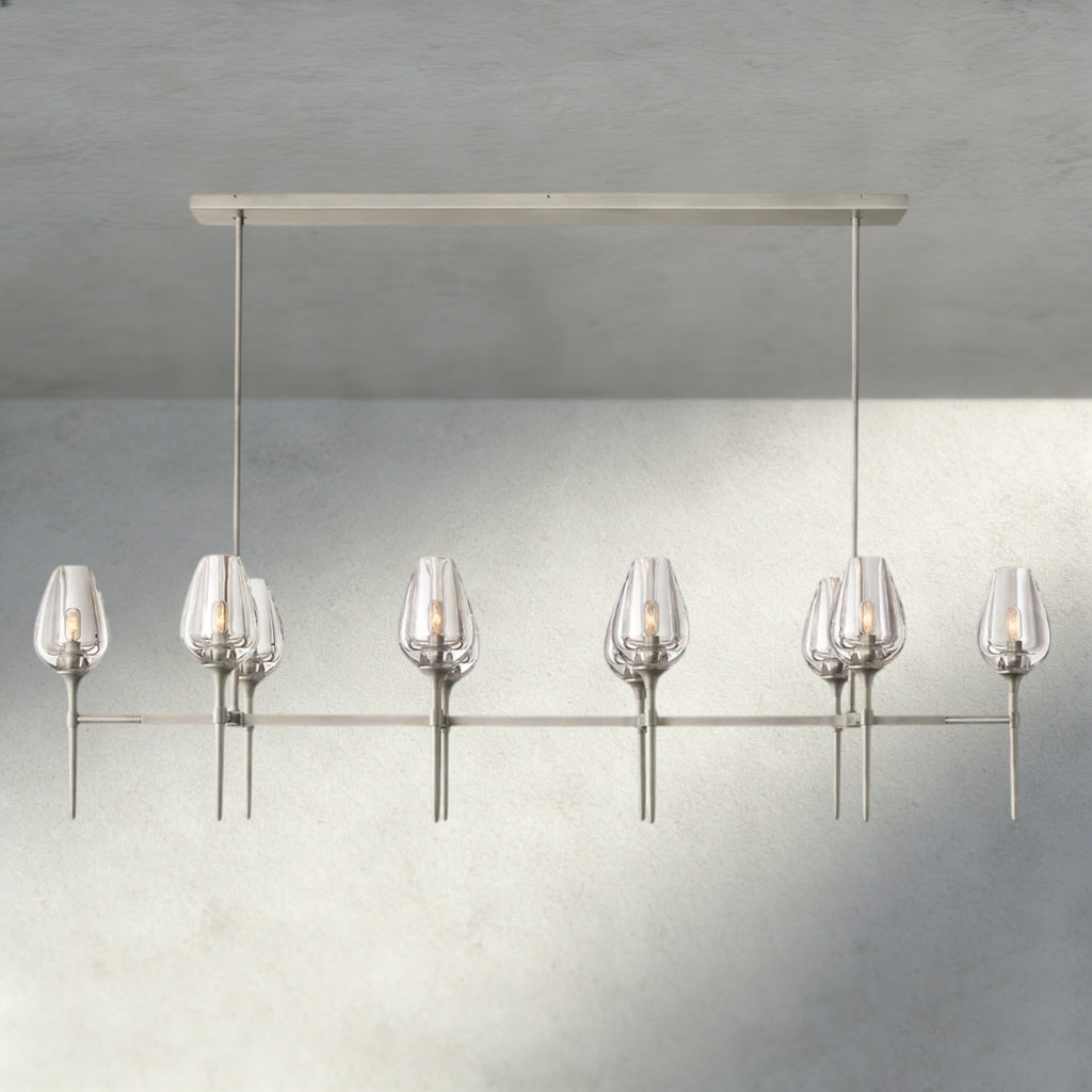 Tulip Linear Chandelier 52", 65"-chandelier-Manorlights