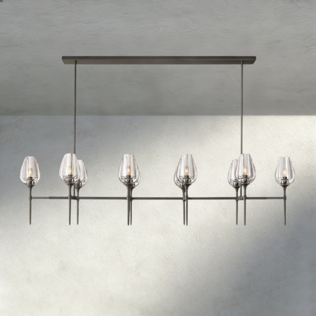 Tulip Linear Chandelier 52", 65"-chandelier-Manorlights