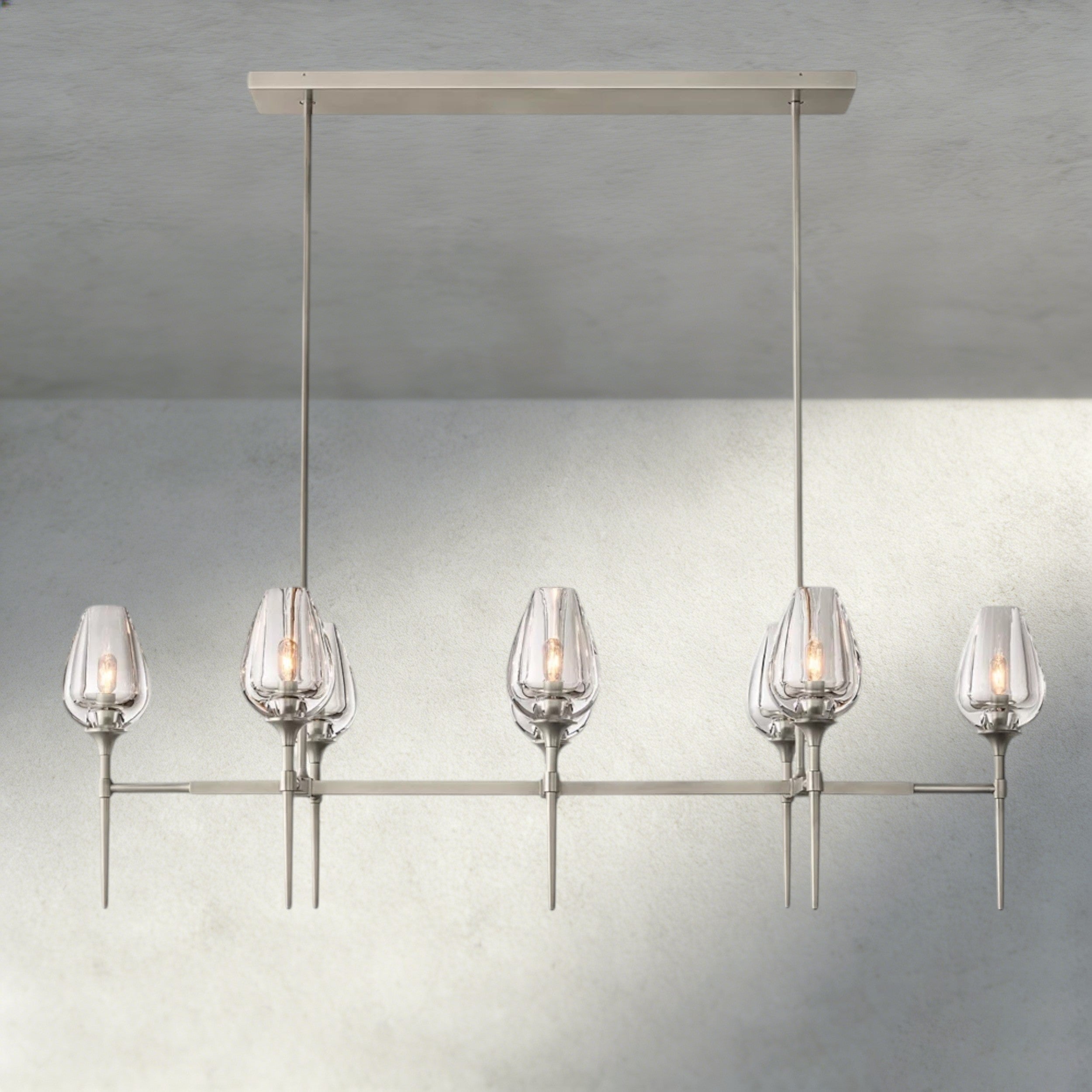 Tulip Linear Chandelier 52", 65"-chandelier-Manorlights