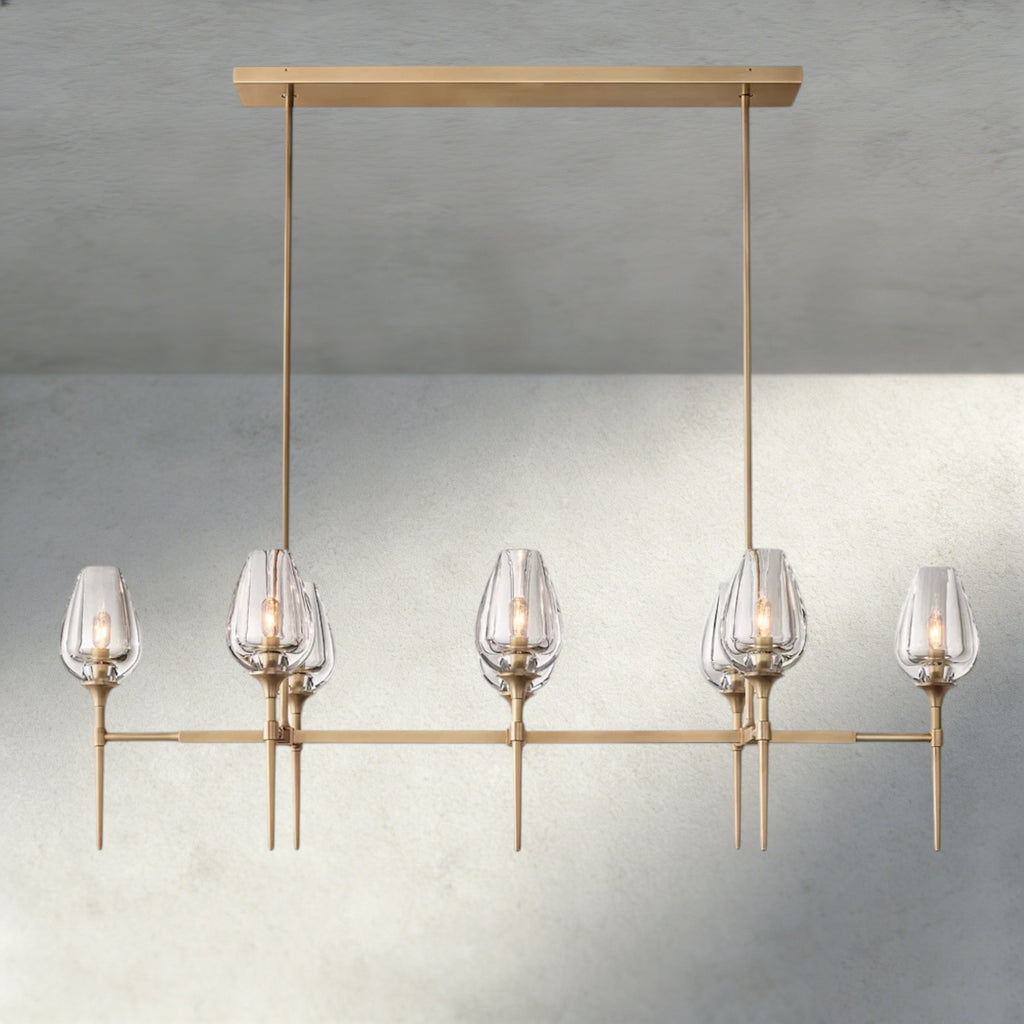 Tulip Linear Chandelier 52", 65"-chandelier-Manorlights